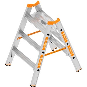 Layher Klapptritt TOPIC 1043.3 silber 2x 3 Stufen, H: 90,0 cm