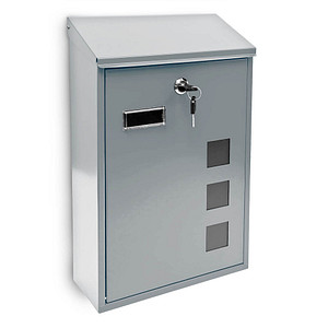 relaxdays Briefkasten 10017417_55 silber