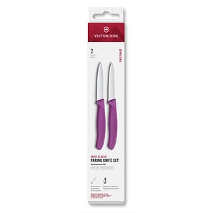 VICTORINOX Küchenmesser  Swiss Classic silber, violett, Klinge: 8,0 cm, 2 St.