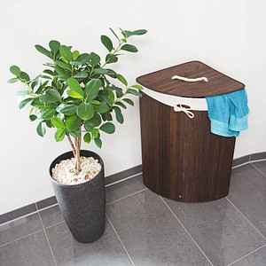 relaxdays Wäschekorb braun, 1 St.