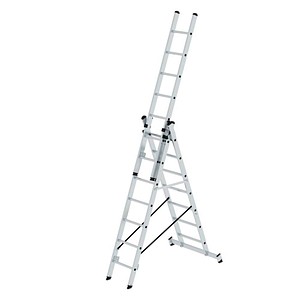MUNK Vielzweckleiter 11107 silber 3x 7 Sprossen, H: 503,0 cm