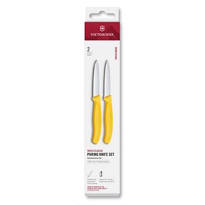 VICTORINOX Küchenmesser  Swiss Classic silber, gelb, Klinge: 8,0 cm, 2 St.