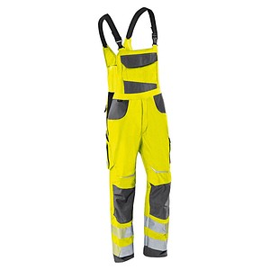 KÜBLER® unisex Warnschutz-Latzhose REFLECTIQ warngelb, anthrazit Größe 58
