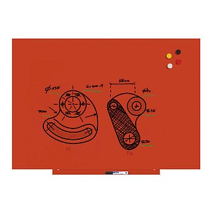 rocada Whiteboard Skinwhiteboard 75,0 x 115,0 cm orange Stahl