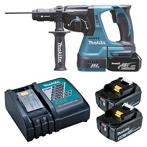 makita DHR243RTJ  Akku-Kombihammer-Set 18 V, mit 2 Akkus