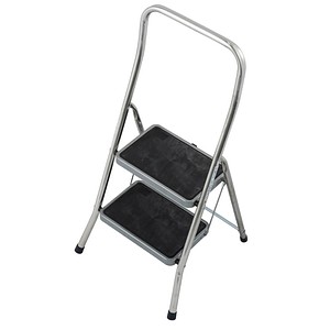 KRAUSE Klapptritt MONTO Toppy XL silber 2 Stufen, H: 115,0 cm