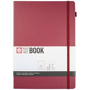 Sakura Notizbuch DIN A4 liniert, maulbeere Hardcover 160 Seiten, 1 St.
