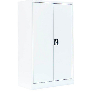 LÜLLMANN Stahlschrank 530297 signalweiß 2 Fachböden 80,0 x 38,3 x 120,0 cm, aufgebaut, 1 St.