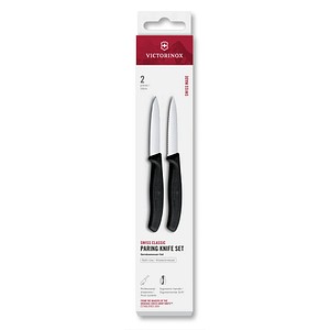 VICTORINOX Küchenmesser  Swiss Classic silber, schwarz, Klinge: 8,0 cm, 2 St.