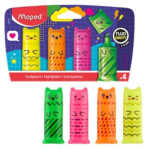 maped KAWAII MINI Textmarker farbsortiert, 4 St.