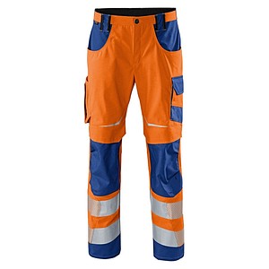 KÜBLER® unisex Warnschutzhose REFLECTIQ orange, kornblau Größe 90