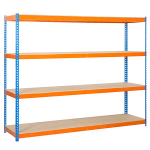 Simonrack Schwerlast-Weitspannregal SIMONFORTE 2409-4 458100045202498 blau, orange 240,0 x 90,0 x 200,0 cm