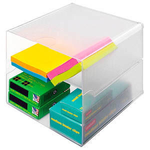 Deflecto "Cube" Aufbewahrungsbox transparent 15,3 x 15,3 x 15,3 cm