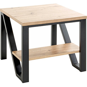 HAKU Möbel Beistelltisch rechteckig MDF-Platte eiche 55,0 x 55,0 x 48,0 cm, 1 St.