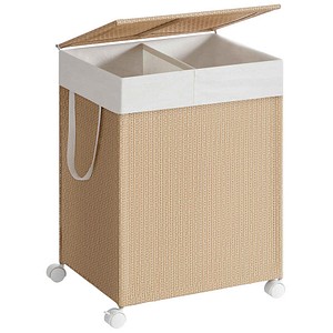 SONGMICS Wäschesortierer beige, weiß, bis 10,0 kg, 1 St.