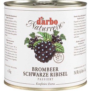 d’arbo  Brombeere-schwarze Johannisbeere passiert Fruchtaufstrich, 3,0 kg