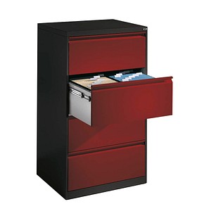 CP C 2000 Acurado Hängeregistraturschrank grau, rubinrot 4 Schubladen 78,7 x 59,0 x 135,7 cm, 1 St.