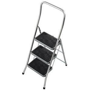KRAUSE Klapptritt MONTO Toppy XL silber 3 Stufen, H: 140,0 cm