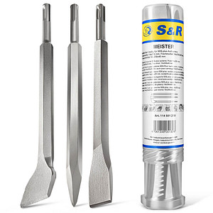 S&R Meißel-Set SDS-plus, 3-teilig