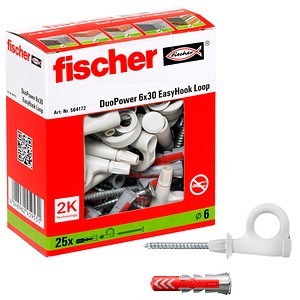 fischer EasyHook Loop - DuoPower 6x30 2K 564172 Dübel mit Schrauben, 25 St.