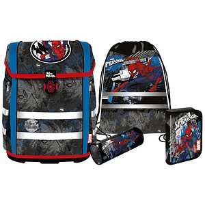Mc®Neill Schulranzen-Set PERFECTO MARVEL SPIDER MAN Kunstfaser schwarz