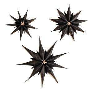 Rayher Faltblätter 3D-Papiersterne Magic Stars schwarz/braun