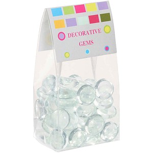 GLOREX Muggelsteine transparent Glasnuggets Ø 20,0 mm, 200,0 g, 1 Pack
