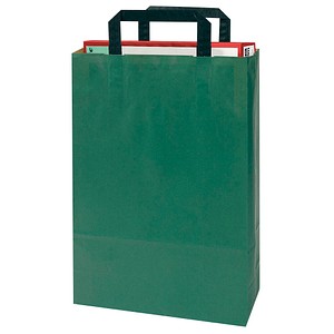 VP Papier-Tragetaschen Topcraft grün 22,0 x 36,0 cm, 50 St.