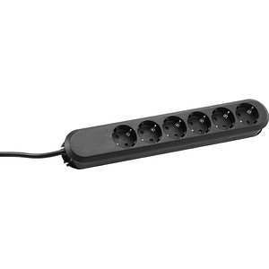 BACHMANN SMART 6-fach Steckdosenleiste 1,5 m schwarz