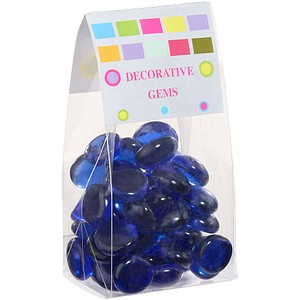 GLOREX Muggelsteine blau Glasnuggets Ø 20,0 mm, 200,0 g, 1 Pack
