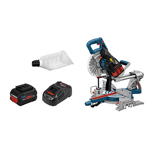 BOSCH Professional GCM 18V-216  BITURBO Brushless Akku-Kappsäge-Set 18,0 V, mit 2 Akkus