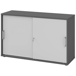 HAMMERBACHER Schiebetürenschrank 1752S, V1752S/G/5/CE grafit, grau 1 Fachboden 120,0 x 40,0 x 74,8 cm