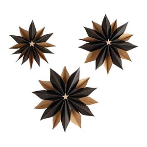Rayher Faltblätter 3D-Papiersterne Beautiful Stars schwarz/braun