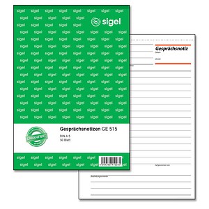 SIGEL Gesprächsnotiz Formularbuch GE515, 1 St.