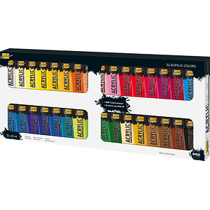 KREUL SOLO GOYA Acrylfarben farbsortiert 32 x 20,0 ml, 32 St.