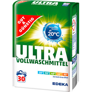 GUT&GÜNSTIG ULTRA Waschmittel Pulver, 2,025 kg