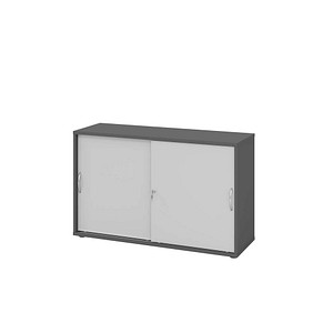 HAMMERBACHER Schiebetürenschrank 1752S, V1752S/G/5/BM grafit, grau 1 Fachboden 120,0 x 40,0 x 74,8 cm