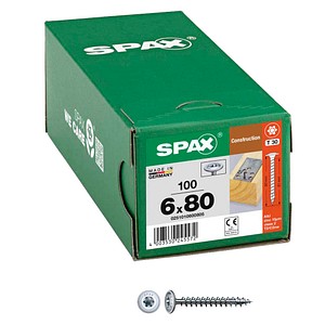 SPAX® Holzbauschrauben T30 Tellerkopf WIROX 0251010600805 6 mm x 80 mm, 100 St.