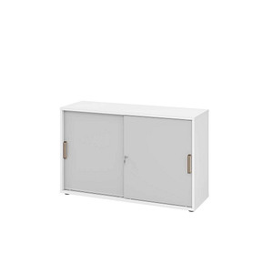 HAMMERBACHER Schiebetürenschrank 1752S, V1752S/W/5/SG lichtgrau 1 Fachboden 120,0 x 40,0 x 74,8 cm