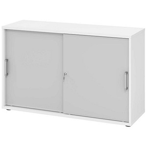 HAMMERBACHER Schiebetürenschrank 1752S, V1752S/W/5/CE grau, weiß 1 Fachboden 120,0 x 40,0 x 74,8 cm