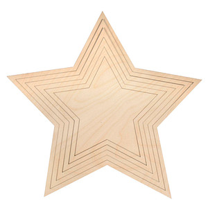 Rayher Bastelholz natur Holzsterne Ø 42,5 cm, 6 St.