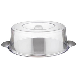 APS Tortenplatte mit Haube transparent/silber Ø 30,0 cm, 1 St.