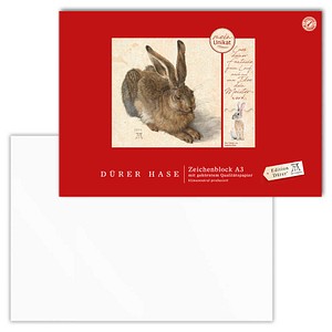 Edition Dürer Zeichenblock Dürer Hase DIN A3 100 g/qm, 18 Blatt, 1 Block