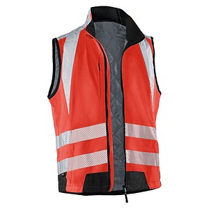 KÜBLER® unisex Warnweste REFLECTIQ rot, schwarz Größe S
