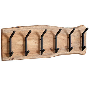 WOHNLING Wandgarderobe WL6.359 akazie Holz 6 Haken 100,0 x 29,0 cm, 1 St.
