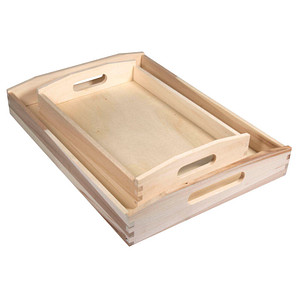 Rayher Bastelholz natur Holz-Tablett, 2 St.