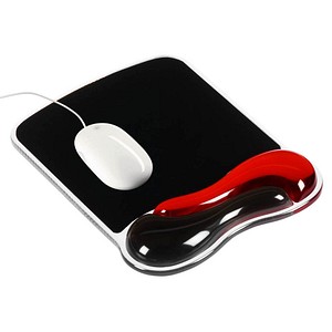 Kensington Mousepad mit Handgelenkauflage Duo Gel schwarz, rot