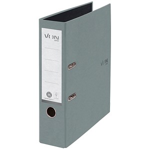 VON LEITZ Ordner grau Karton 8,0 cm DIN A4, 1 St.