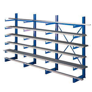 SCHULTE Kragarmregal K1000 14486 enzianblau 375,0 x 50,0 x 200,0 cm