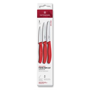 VICTORINOX Küchenmesser  Swiss Classic silber, rot, 1 Set